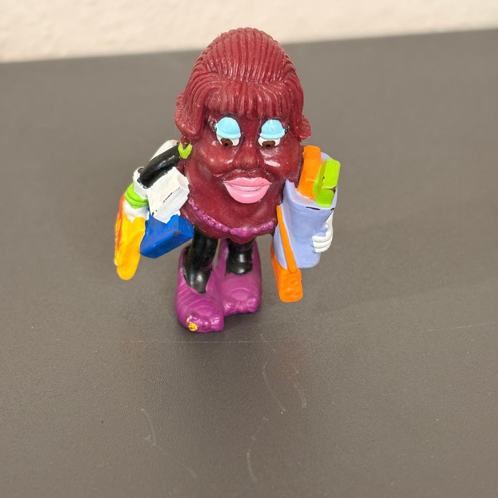 California Raisins Anita Shopping Figure Unisex OS Purple Good Vintage Rare 1989